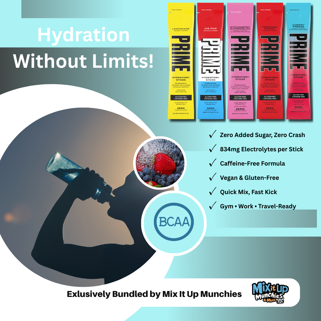 Prime Hydration Sticks – Signature Variety Pack – 15 Sticks, 5 Flavors