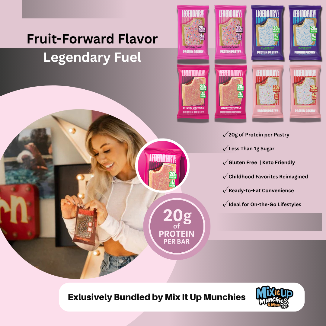 Legendary Protein Pastries – Fruity Favorites Pack – 8 Count (3 Flavors)