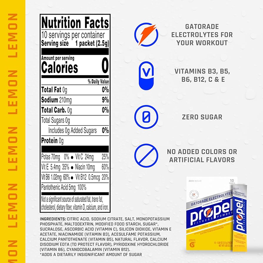 Propel Electrolyte Powder - Lemon - Single Stick