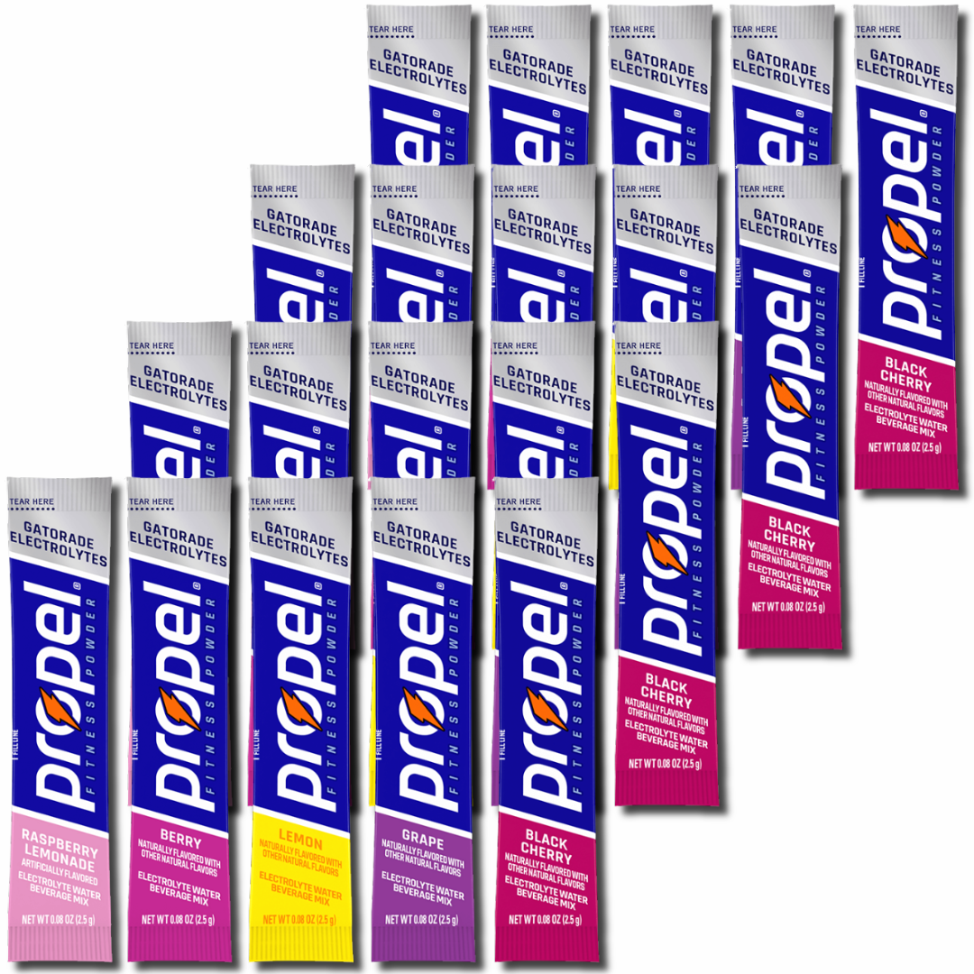 Propel Electrolyte Powder Sticks – All-Star Variety Pack – 20 Count (5 Flavors)