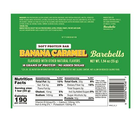 Barebells - Banana Caramel (Single Bar)