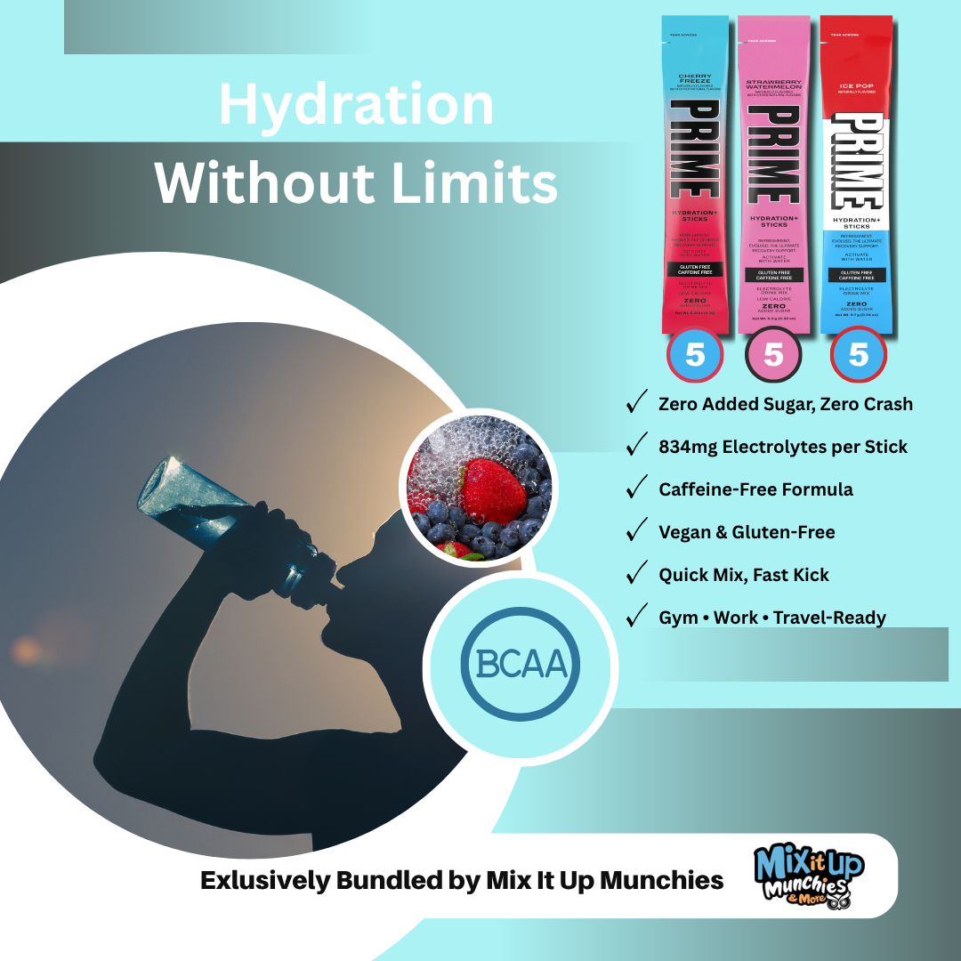 Prime Hydration Sticks – Berry Freeze Variety Pack – 15 Sticks, 3 Flavors