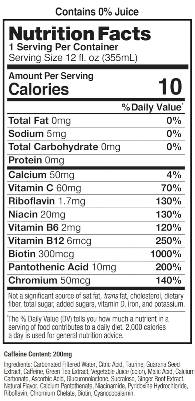 Celsius Sparkling Energy Drink - Green Apple Cherry (12 oz)