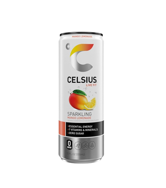 Celsius Sparkling Energy Drink - Mango Lemonade (12 oz) Individual Drink