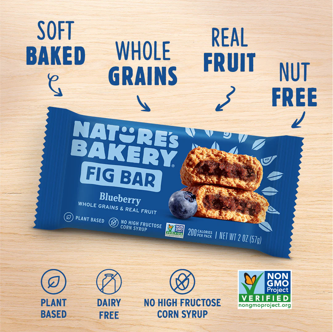 Nature’s Bakery Whole Wheat Fig Bar – Blueberry – Single Bar