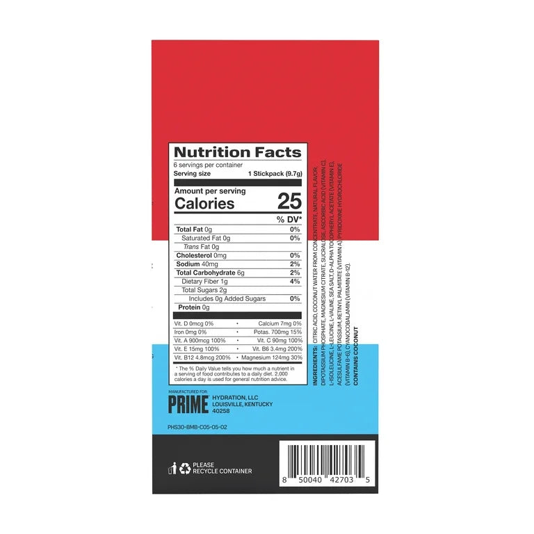 Prime Hydration Sticks - Ice Pop