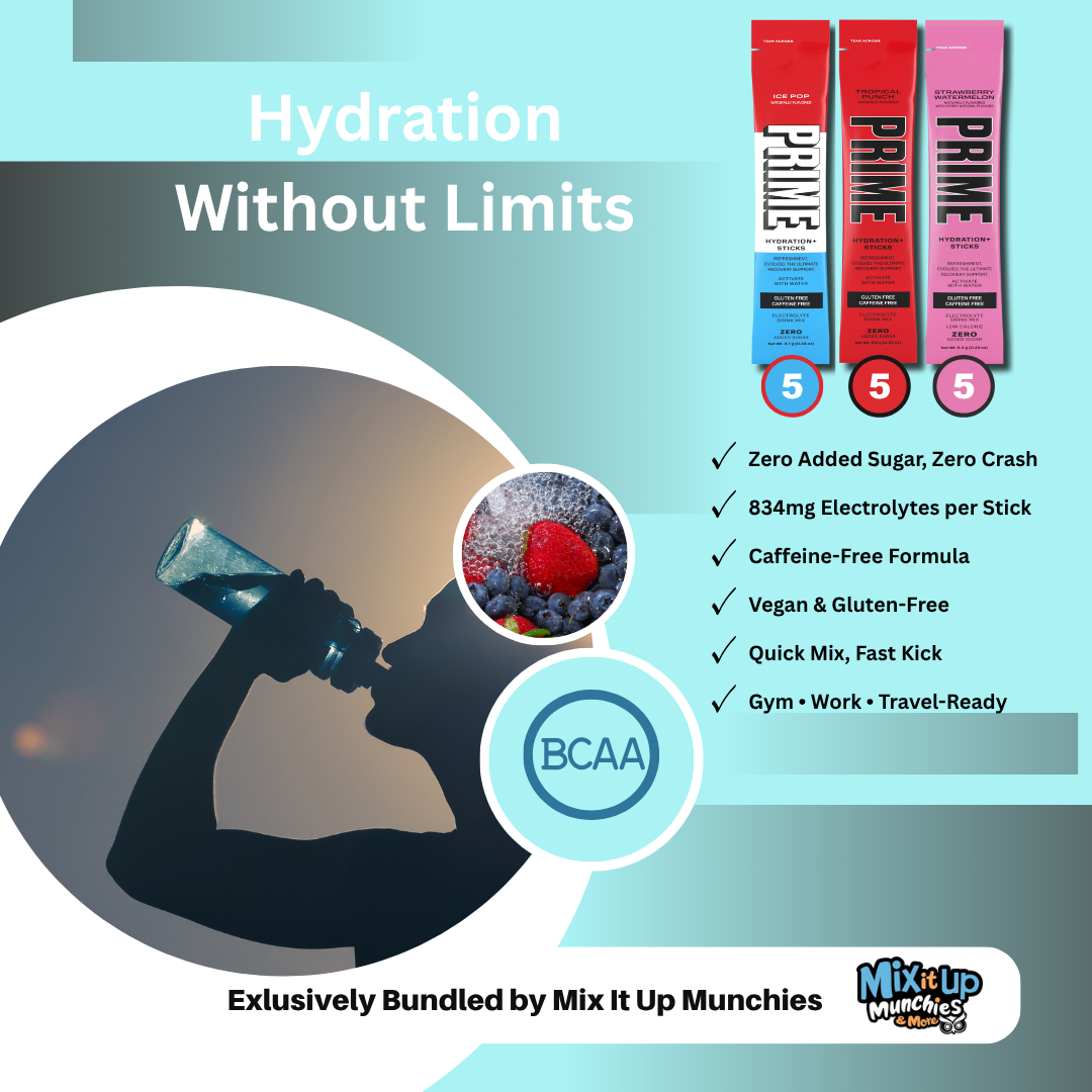 Prime Hydration Sticks – Top Picks Variety Pack – 15 Sticks, 3 Flavors