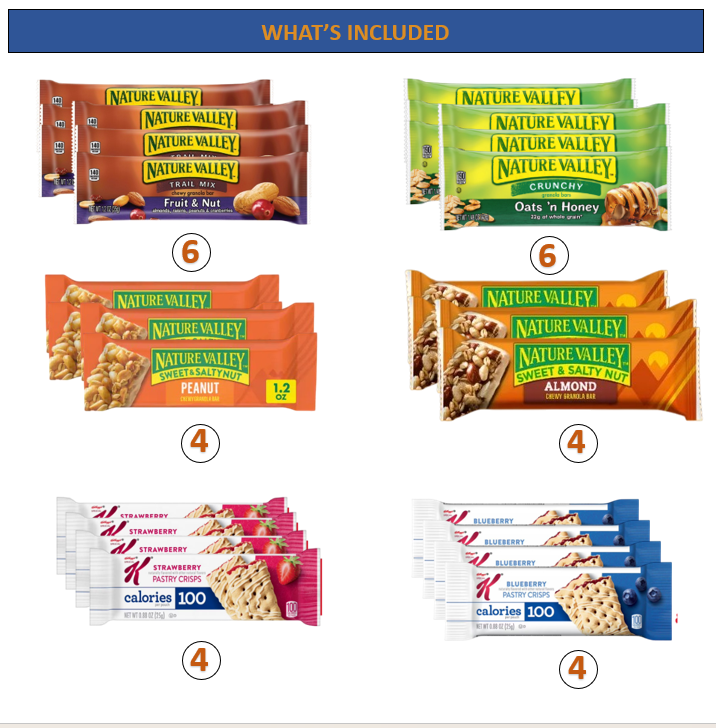 Snack Bar Variety Box – 62 Count Assortment