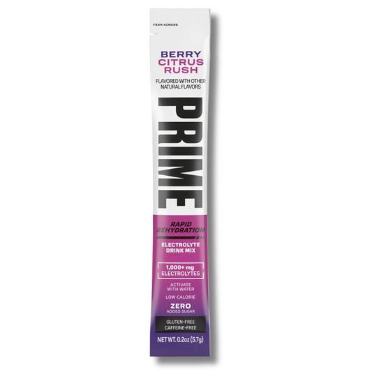 Prime Rapid Rehydration Electrolyte Stick - Berry Citrus Rush - Single Stick