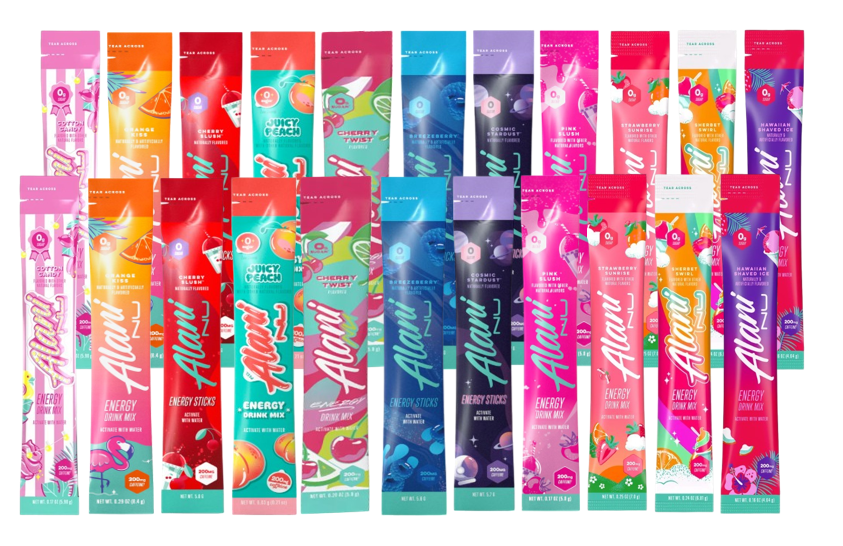 Alani Nu On-the-Go Energy Sticks - Variety Pack Bundle - 11 Flavors (22 sticks)