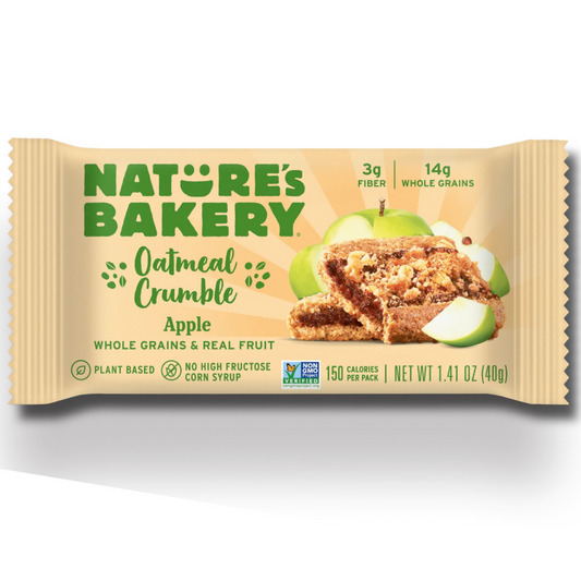 Nature’s Bakery Oatmeal Crumble Bar – Apple – Single Bar