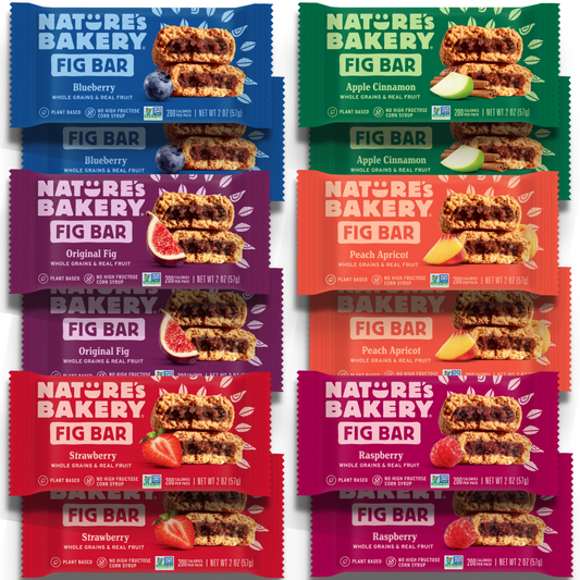 Nature’s Bakery Fig Bars – Real Fruit Variety Pack – 12 Twin Packs, 6 Flavors