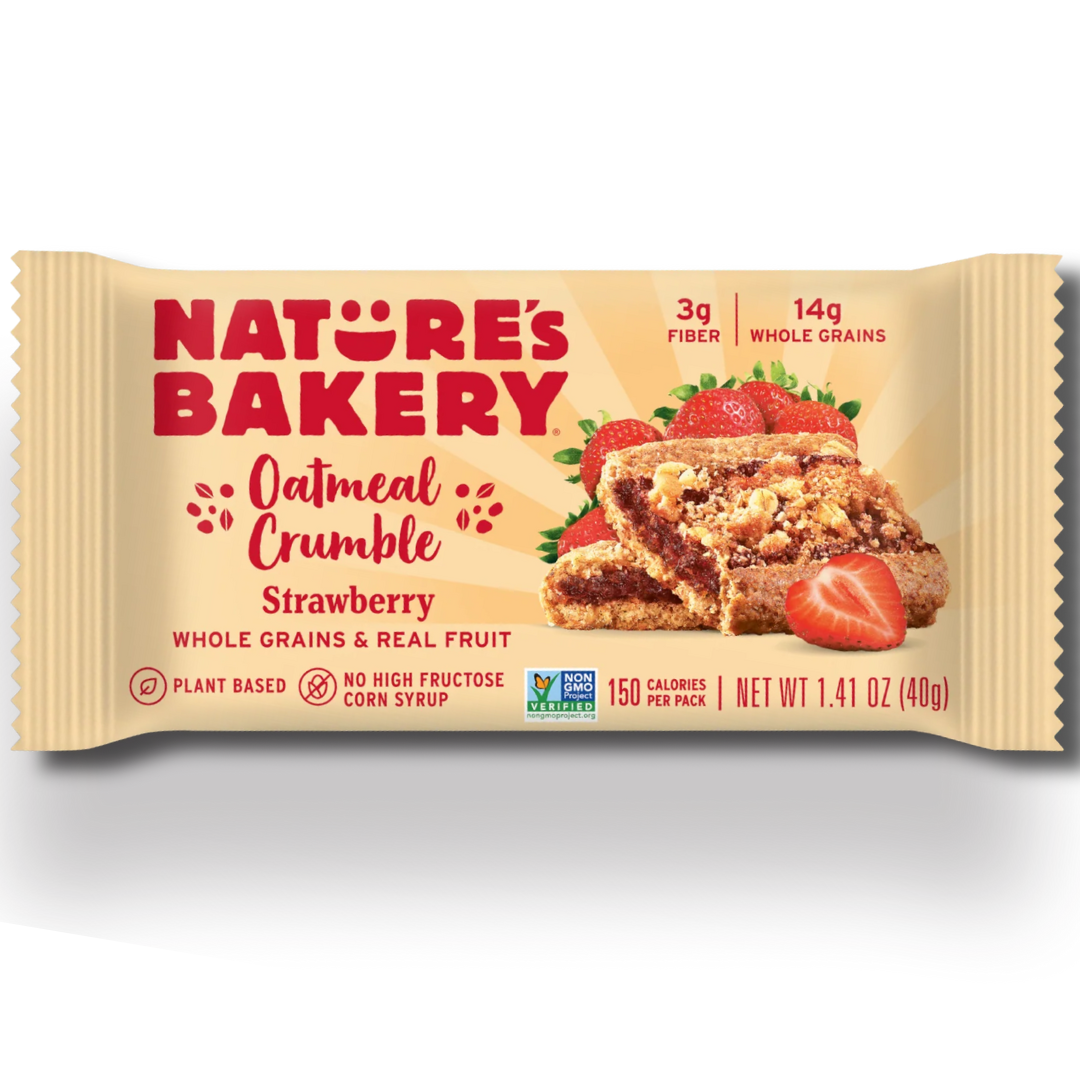 Nature’s Bakery Oatmeal Crumble Bar – Strawberry – Single Bar