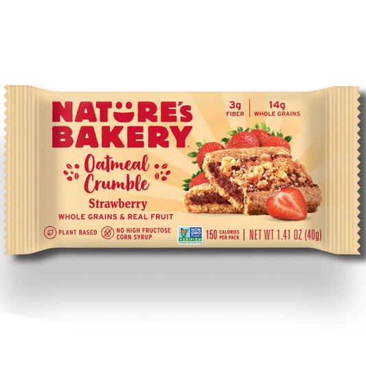 Nature’s Bakery Oatmeal Crumble Bar – Strawberry – Single Bar