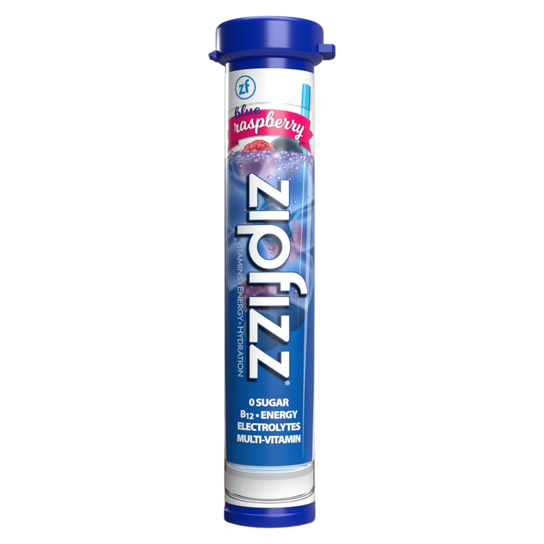 Zipfizz Energy Drink Mix Powder - Blue Raspberry - Single Tube