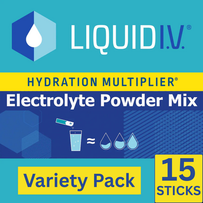 Liquid IV Sugar Free – Tropical Fusion Variety Pack – 15 Sticks, 5 Flavors