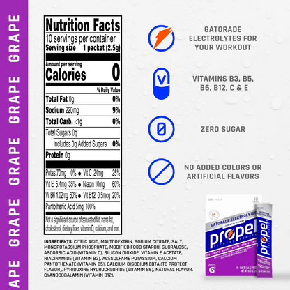 Propel Electrolyte Powder - Grape - Single Stick
