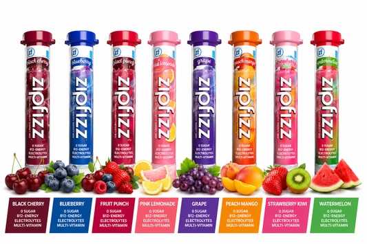 Zipfizz Healthy Energy Drink Mix Variety Pack – 8 Flavors | Zero Sugar Energy, Hydration & Electrolytes with B12 & Vitamins | Convenient On-the-Go Drink Mix Tubes