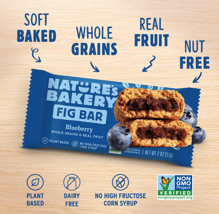 Nature’s Bakery Whole Wheat Fig Bars – Real Fruit Variety Pack – 36 Twin Packs, 9 Flavors