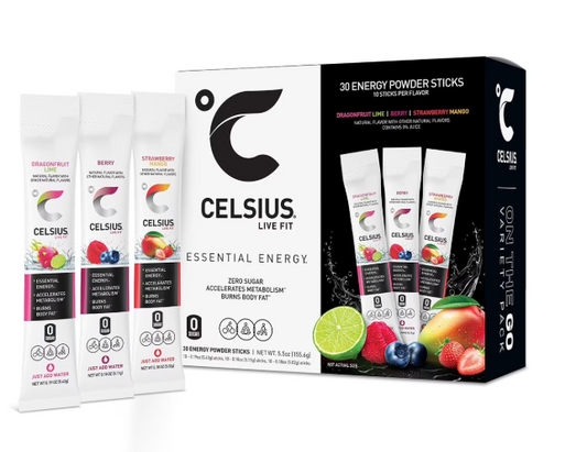 Celsius Powder Packets – Fan Favorites Variety Pack – 30 Sticks, 3 Flavors