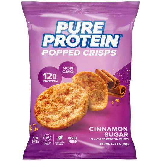 Pure Protein Popped Crisps – Cinnamon Sugar – Single Bag