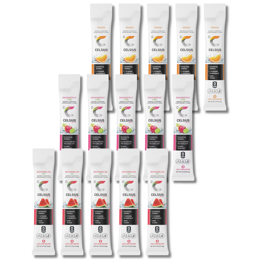 Celsius Powder Packets – Citrus Trio Variety Pack – 15 Sticks, 3 Flavors