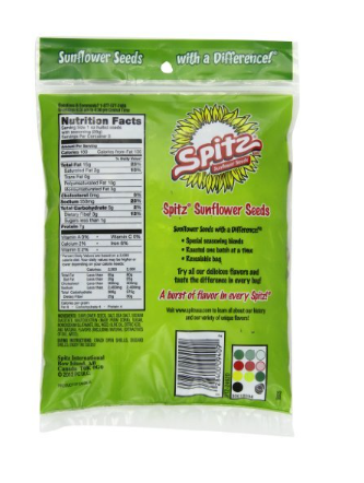Spitz Sunflower Seeds Variety Pack, 5 Full-Size Bags, Includes Dill Pickle, Salted, BBQ, Chili Lime & Cracked Pepper Flavors, Roasted Sunflower Seed Snack Assortment