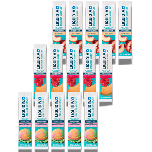 Liquid IV Sugar Free – Fruity Fuel Variety Pack – 15 Sticks, 3 Flavors
