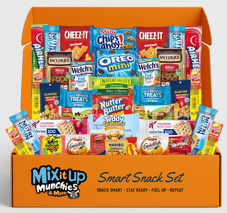 Snack Variety Pack – Assorted Chips, Crackers, Granola Bars, Breakfast Bars, Cookies, Candy & Fruit Snacks – College Care Package, Office, School, Military & Travel