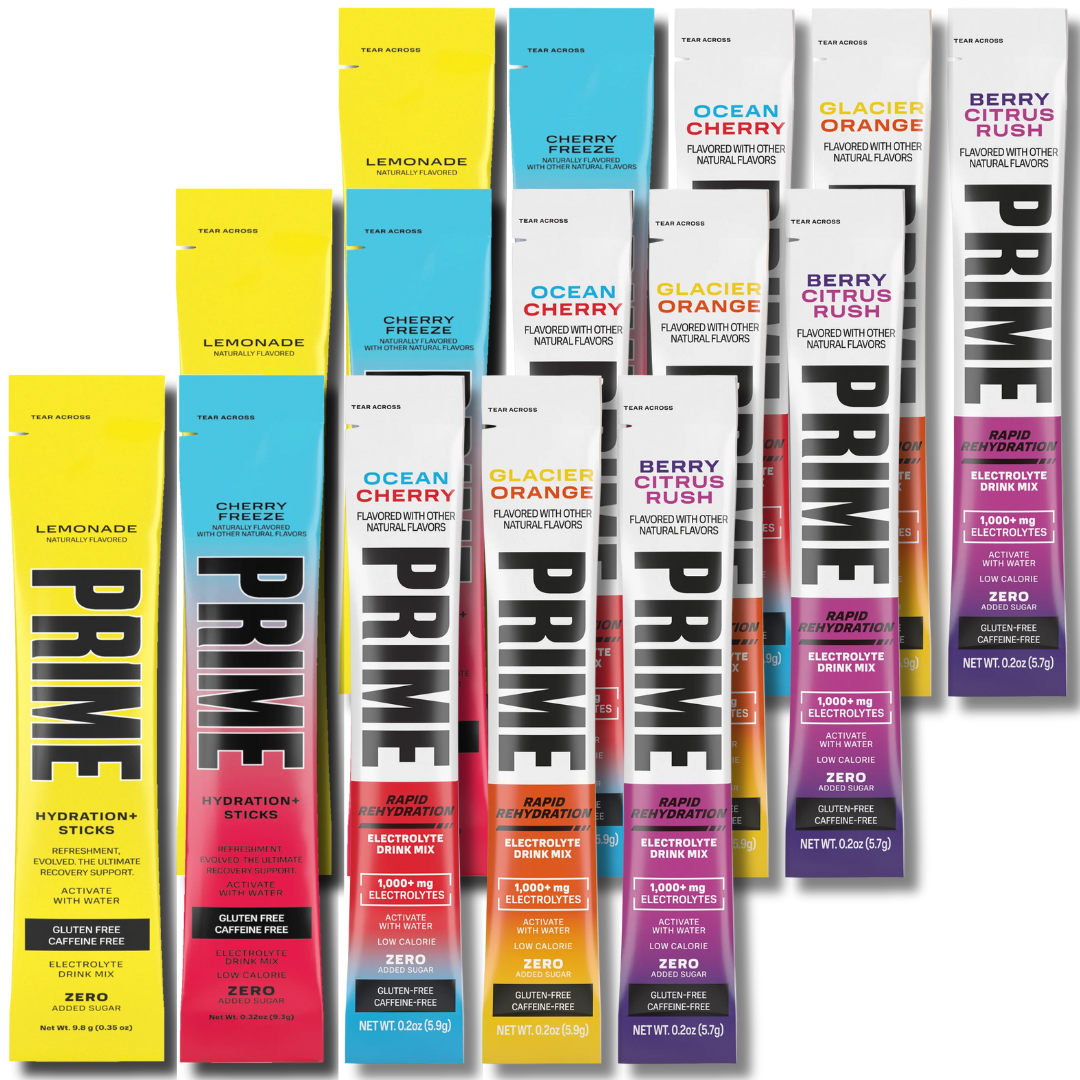 Prime Hydration Sticks – Mixed Flavor Bundle – 15 Count (5 Flavors)