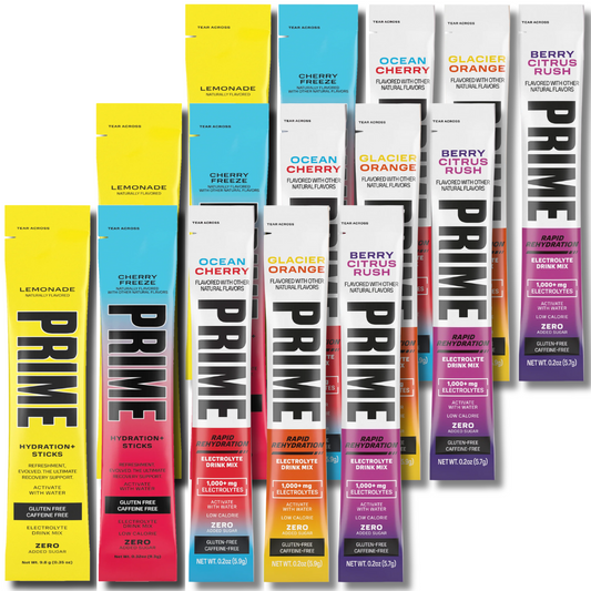 Prime Hydration Sticks – Mixed Flavor Bundle – 15 Count (5 Flavors)