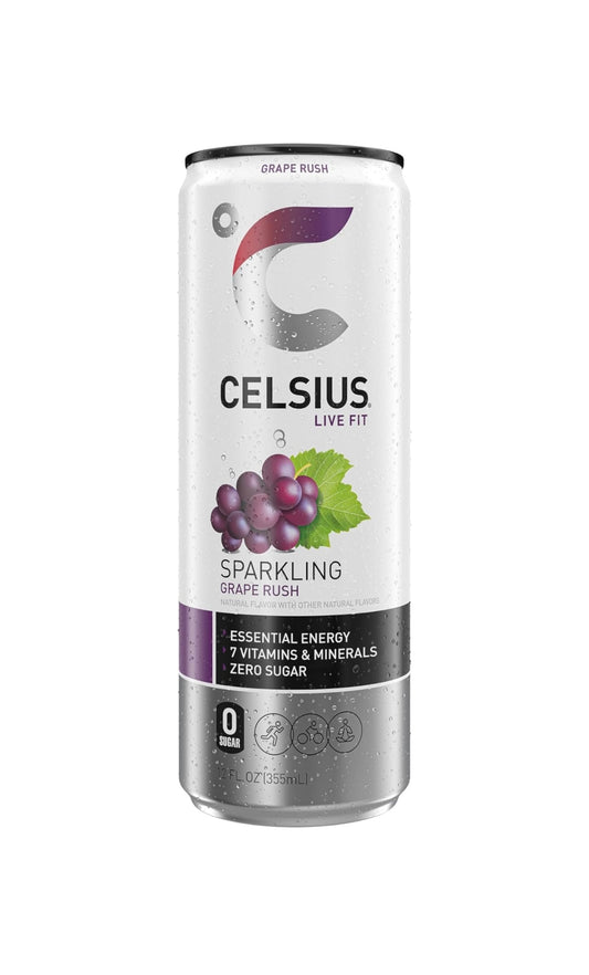 Celsius Sparkling Energy Drink - Grape Rush (12 oz)
