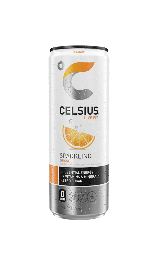 Celsius Sparkling Energy Drink - Orange (12 oz)