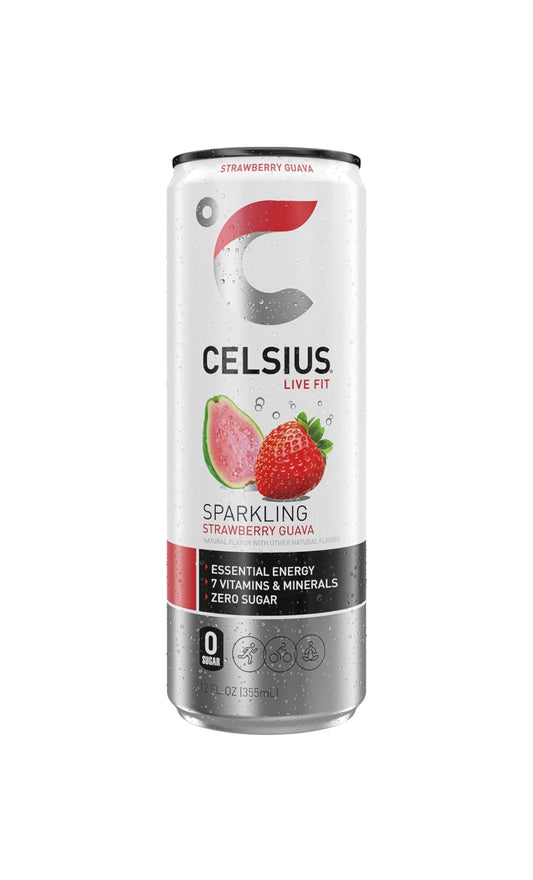 Celsius Sparkling Energy Drink - Strawberry Guava (12 oz)