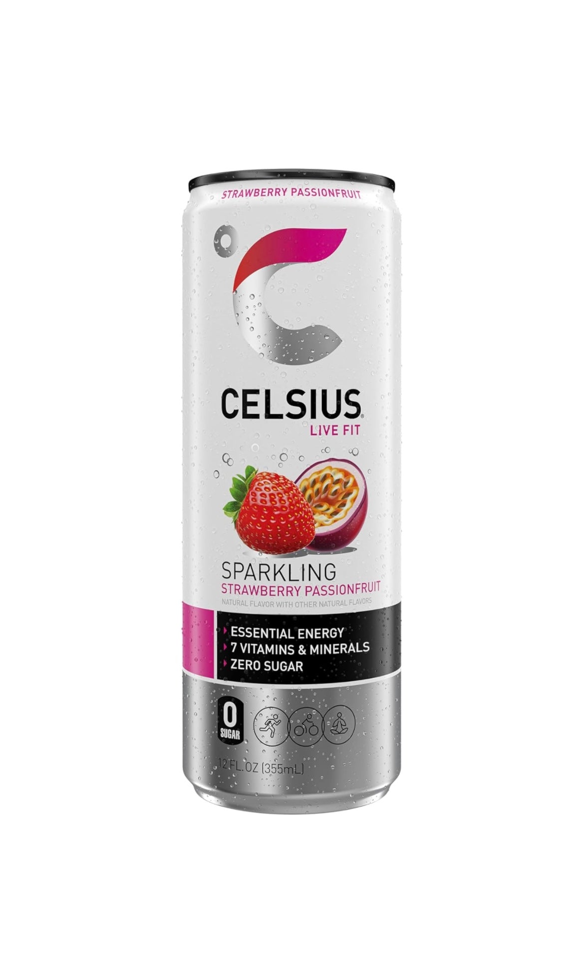 Celsius Sparkling Energy Drink - Strawberry Passionfruit (12 oz)