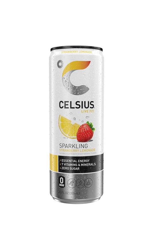 Celsius Sparkling Energy Drink - Strawberry Lemonade (12 oz)