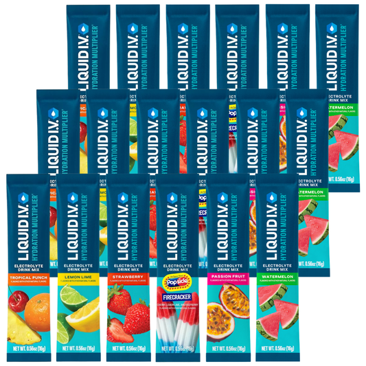 Liquid IV Hydration Multiplier - Summer Variety Pack - 6 Flavors, 18 Sticks