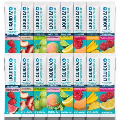 Liquid IV Sugar Free – All Inclusive Variety Pack – 16 Sticks, 8 Flavors