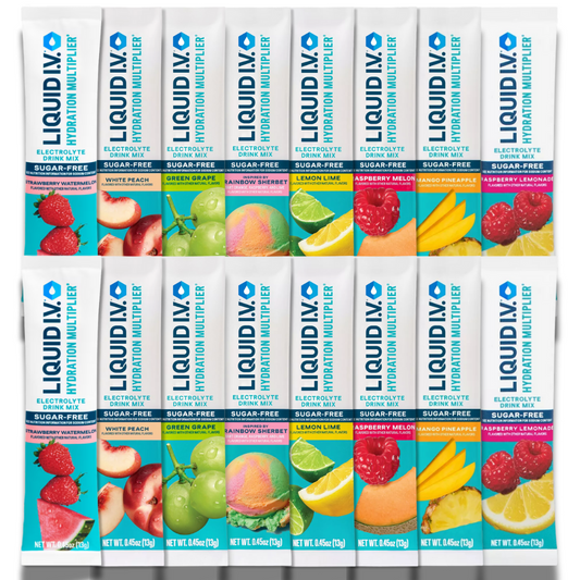 Liquid IV Sugar Free – All Inclusive Variety Pack – 16 Sticks, 8 Flavors