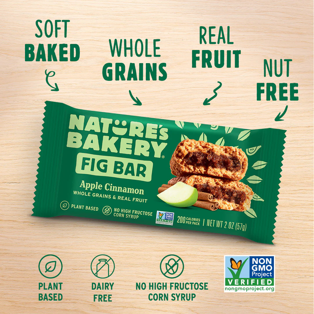 Nature’s Bakery Whole Wheat Fig Bar – Apple Cinnamon – Single Bar