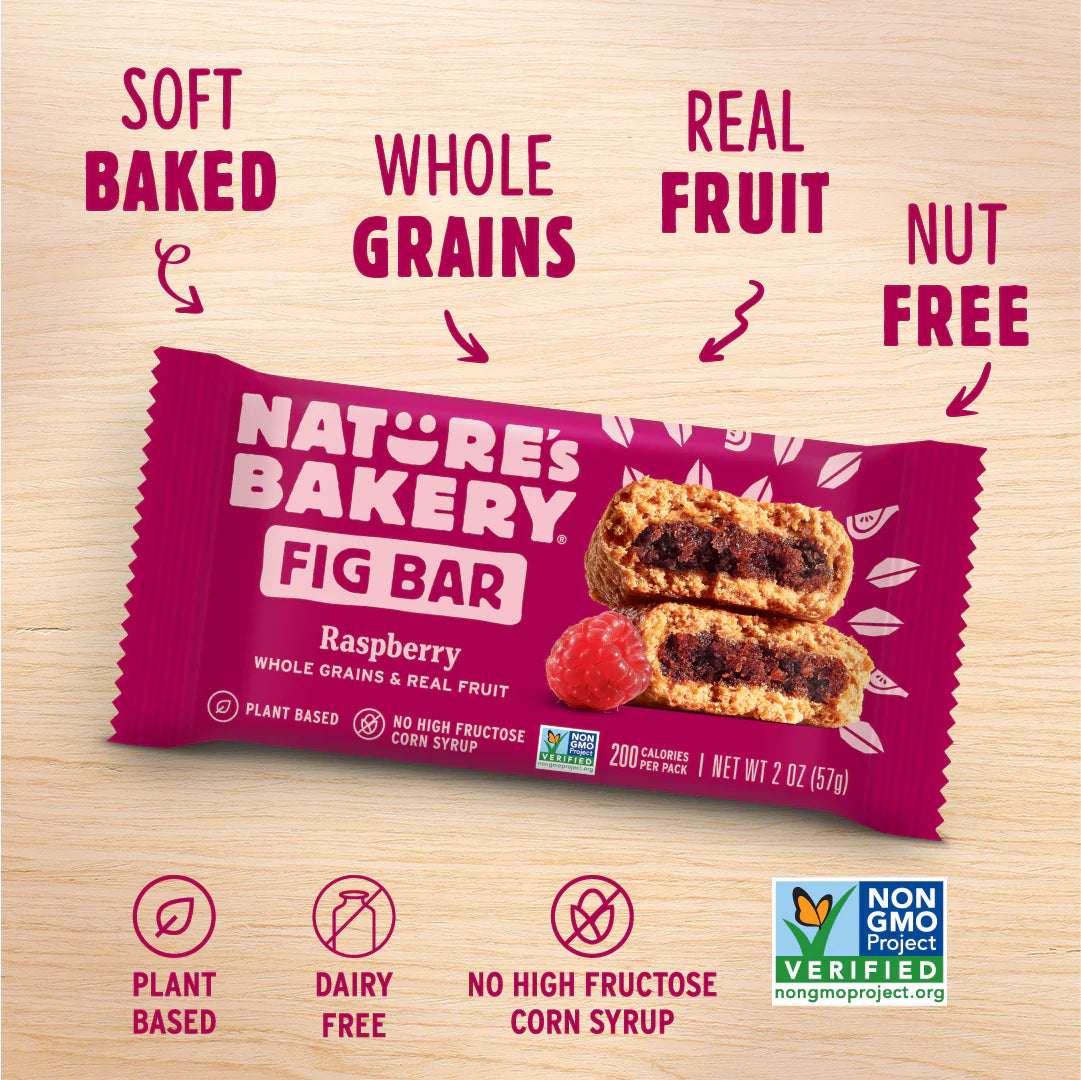 Nature’s Bakery Whole Wheat Fig Bar – Raspberry – Single Bar