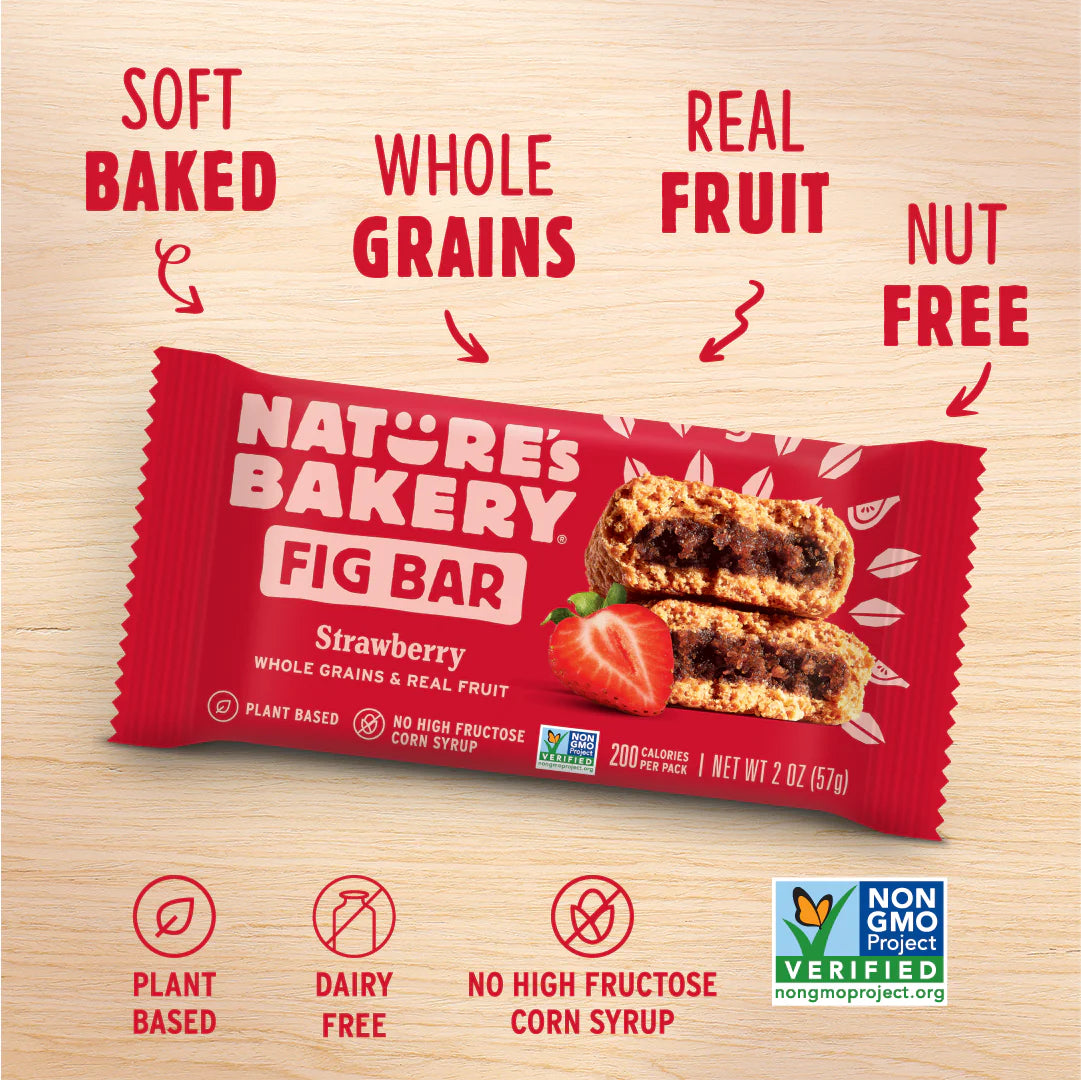 Nature’s Bakery Whole Wheat Fig Bar – Strawberry – Single Bar