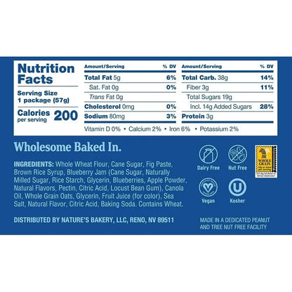Nature’s Bakery Whole Wheat Fig Bars – Real Fruit Variety Pack – 18 Twin Packs, 6 Flavors