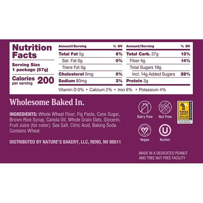 Nature’s Bakery Whole Wheat Fig Bars – Real Fruit Variety Pack – 18 Twin Packs, 6 Flavors
