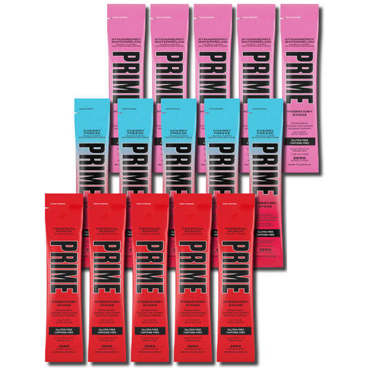 Prime Hydration Sticks – Red Rush Variety Pack – 15 Sticks, 3 Flavors
