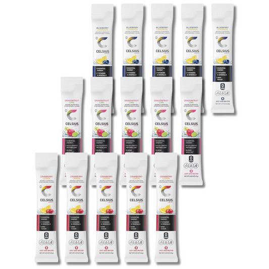 Celsius Powder Packets – Tangy Twist Variety Pack – 15 Sticks, 3 Flavors