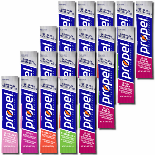 Propel Electrolyte Powder Sticks – Tropical Fusion Pack – 20 Count (5 Flavors)