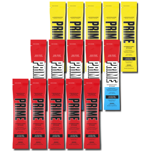 Prime Hydration Sticks – Tropical Trio Variety Pack – 15 Sticks, 3 Flavors