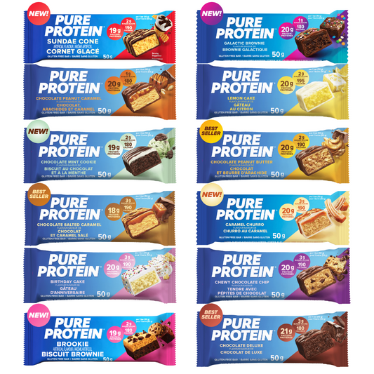 Pure Protein Bars – Signature Series Sampler – 12 Bars, 12 Flavors