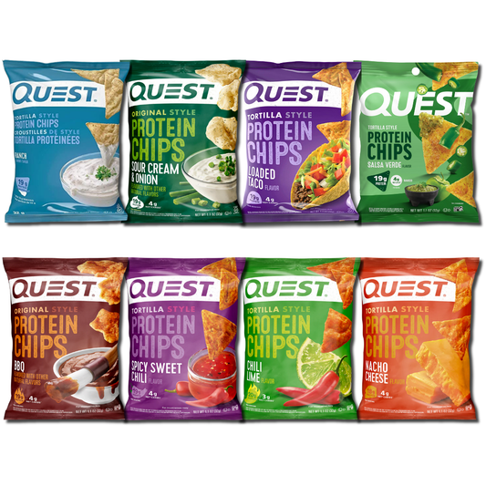 Quest Protein Chips – Savory Variety Pack – 8 Flavors, 8 Bags